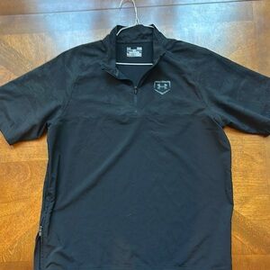 Under Armour Men's Black Quarter-Zip Polo
